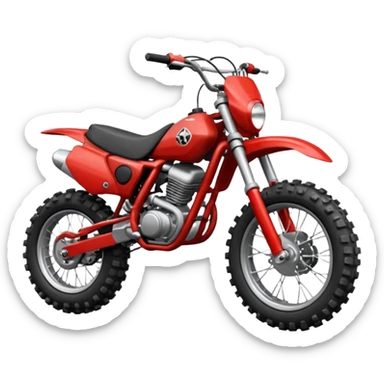 Red dirt bike sticker
