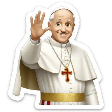 pope approves ok gesture sticker