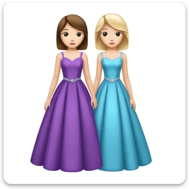 girls in a prom sticker