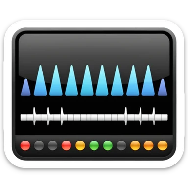 full black audio spectrum, the spectrum is white sticker