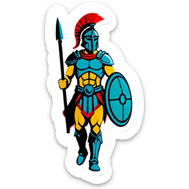 Spartan Warrior sticker