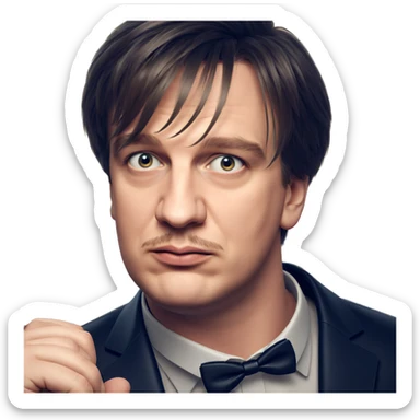 boy in bowtie portrait sticker