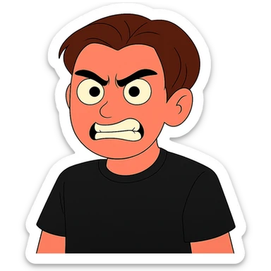 Change the hair color to a rich brown shade matching the hair color of the person in the fourth image, keep everything else the same, transparent background. sticker