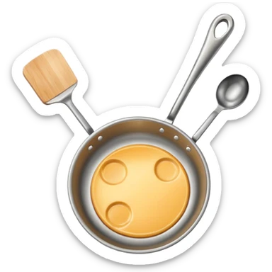 pan and spatula sticker