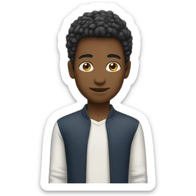 Garçon aux cheveux blancs sticker