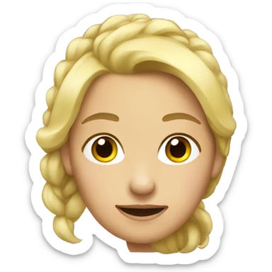 blond ponytail woman facing forward sticker