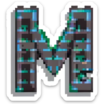 letter M sticker