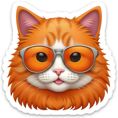 Cat with sunglasses sticker