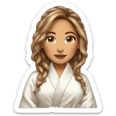 Latina Jennifer lopez in a bathrobe sticker