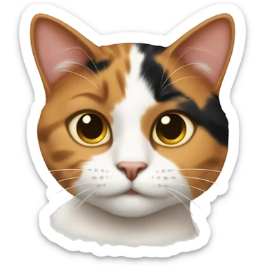 Calico cat sticker