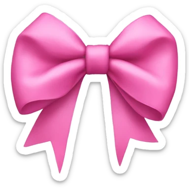pink bow sticker