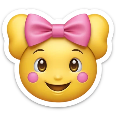 Carinha feliz com laço  sticker