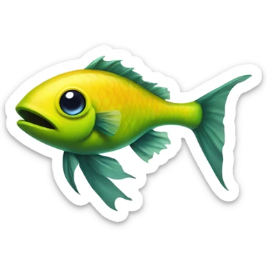 Fish with radioactive mutation sticker