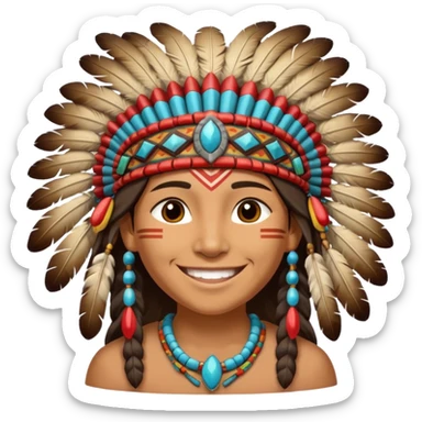 Native American emoji sticker