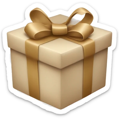 beige present sticker