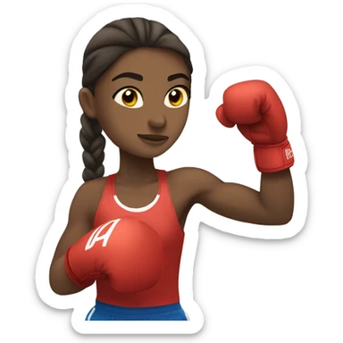 summer olympics light girl boxing sticker