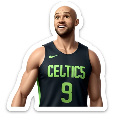 bald guy in sportswear sticker