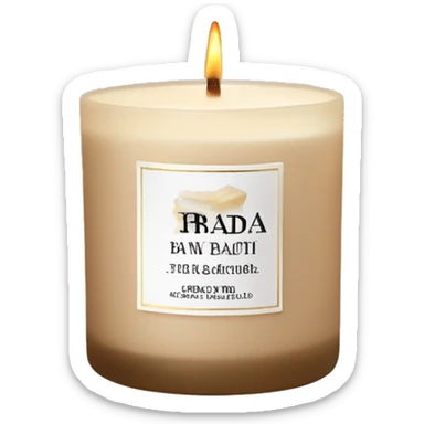 bath and body works beige Prada candle sticker