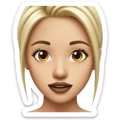 girl with lip filler sticker