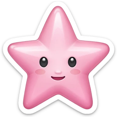 pastel pink star icon for important sticker