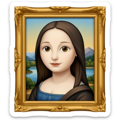 Mona Lisa in painting frame
















 sticker
