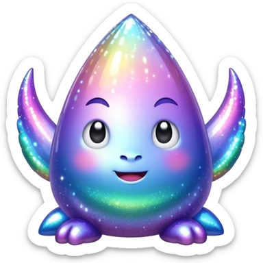 Iridescent big giant glistening glossy sparkly shiny glittery scenic thing sticker