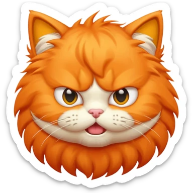 cute kitty emoji with an angry face sticker