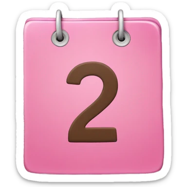 The number 22 written on a pink calendar sticker