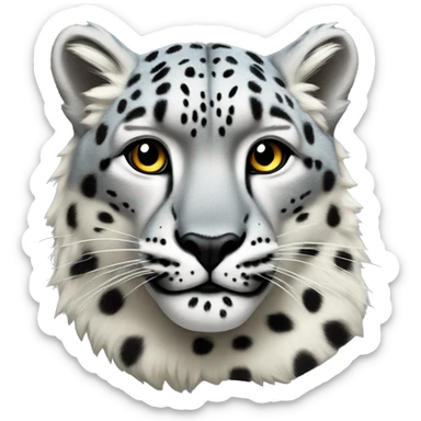 war snow leopard sticker