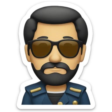 captain haddock with sunglasses sticker