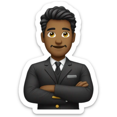 Buceador con traje negro sticker