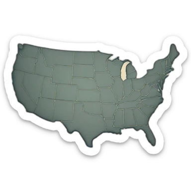 usa map sticker