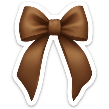 Brown bow sticker