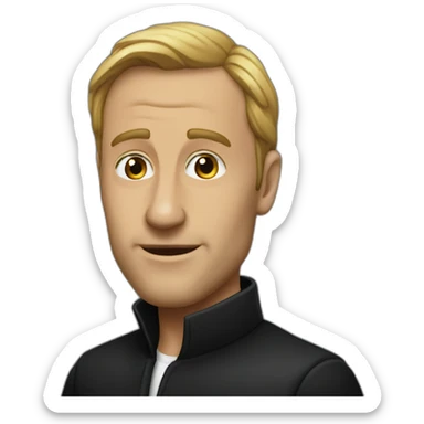 Éric Zemour sur un noir sticker