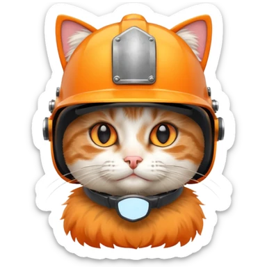 Котик в шлеме  sticker