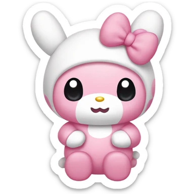 my melody is cute and adorable  sticker