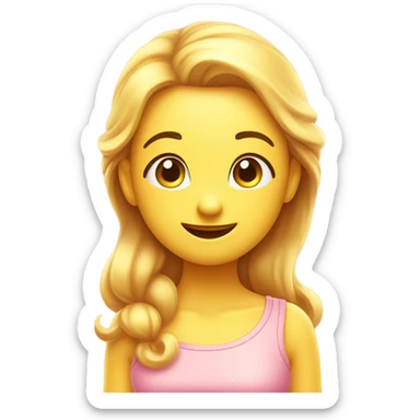 Excited flirty cute girly emoji sticker