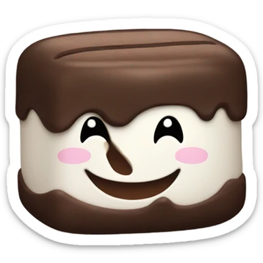 Marshmallow with chocolate  sticker