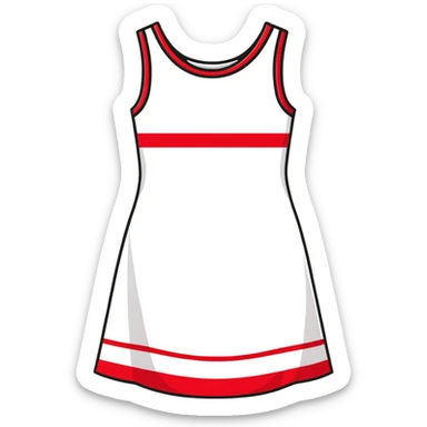 fashionable dress with red and green stripes sticker