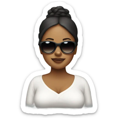 Pregnant mom with shades sticker