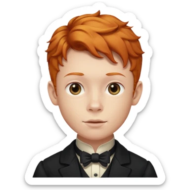 Ginger boy from the Victorian era  sticker