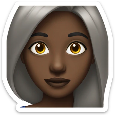 realistic portrait of dark-skinned beauty sticker