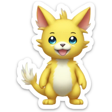 cute kawaii cool Digimon-Fakemon-animal full body sticker