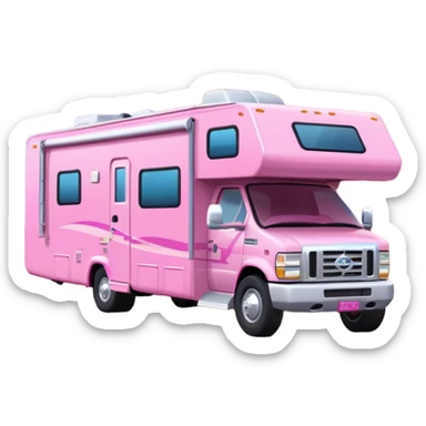 Barbie style motor home rv off-roading rock-climbing desert Winnebago  sticker