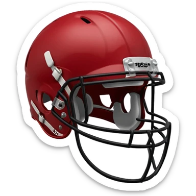 college football player helmets dark red  sticker
