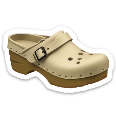 Broken stock Boston clog khaki beige color sticker