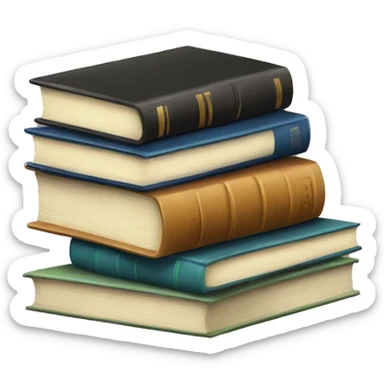 Stacked books sticker
