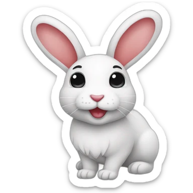 Rabit_whit_heart sticker