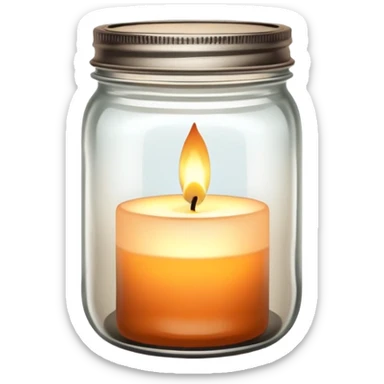 Mason jar candle  sticker
