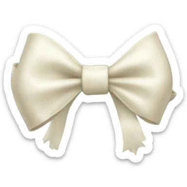 Ivory bow sticker